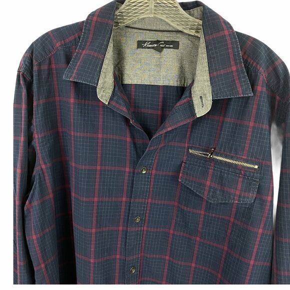 Men’s Kenneth Cole NY Plaid Button down Shirt - Picture 2 of 5